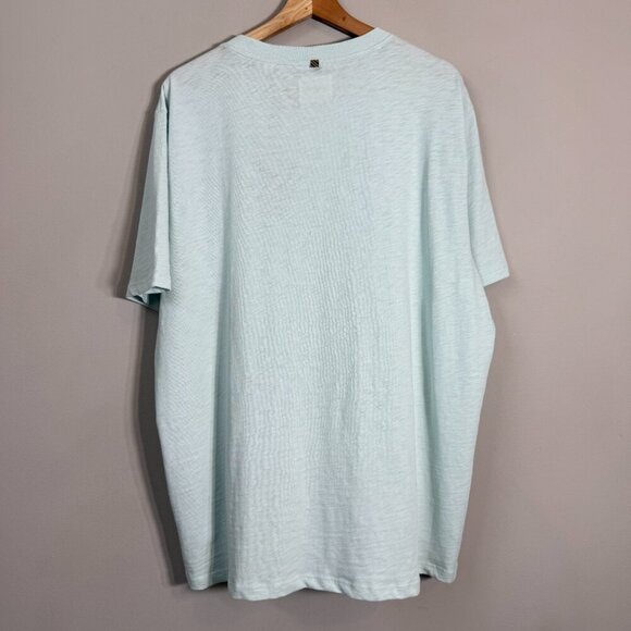 Billy Reid Short Sleeve Organic Cotton Henley Tee T-Shirt Mens XXL Pale Blue NWT - Picture 11 of 16